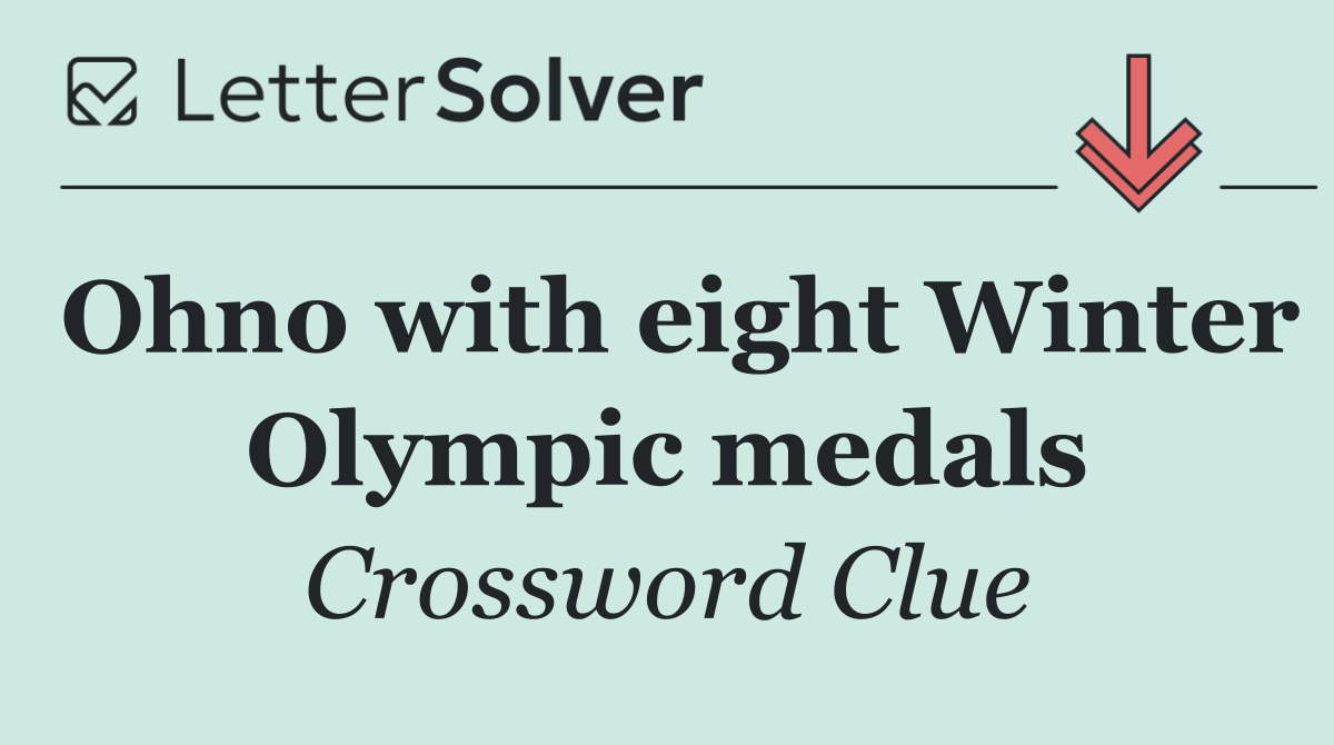 Ohno with eight Winter Olympic medals