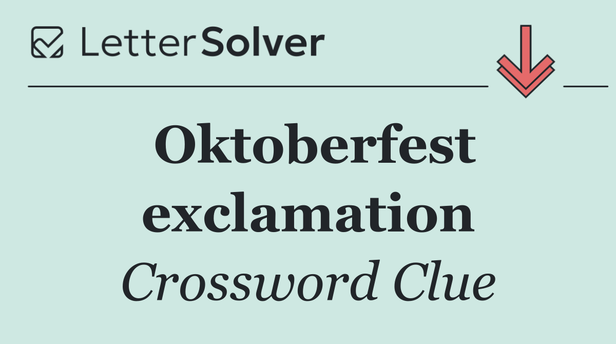 Oktoberfest exclamation