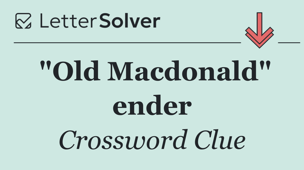 "Old Macdonald" ender