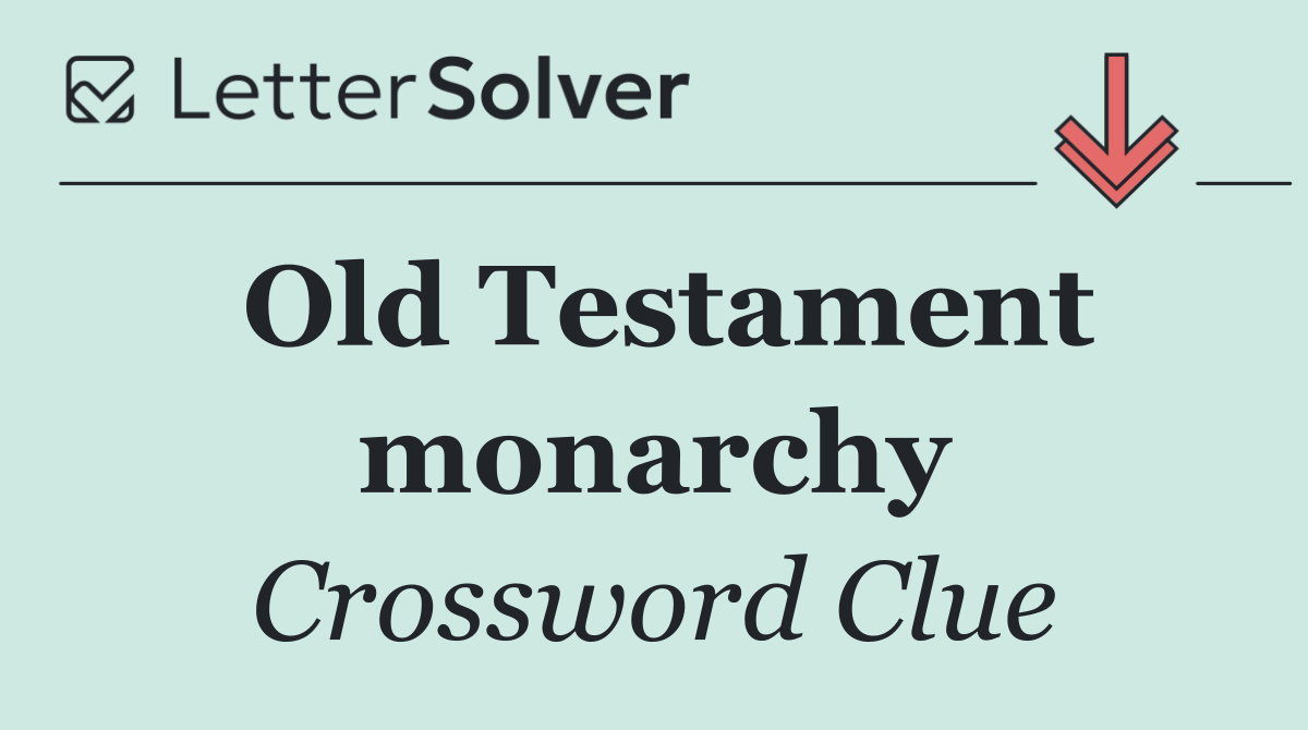 Old Testament monarchy