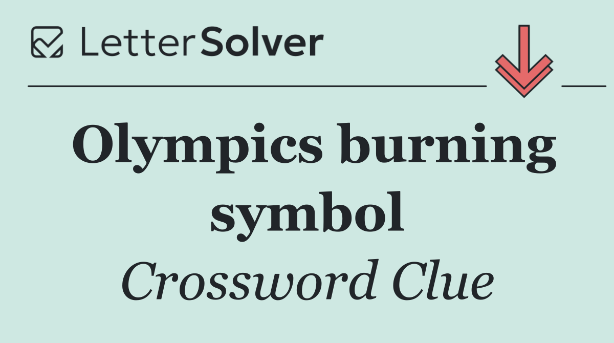 Olympics burning symbol