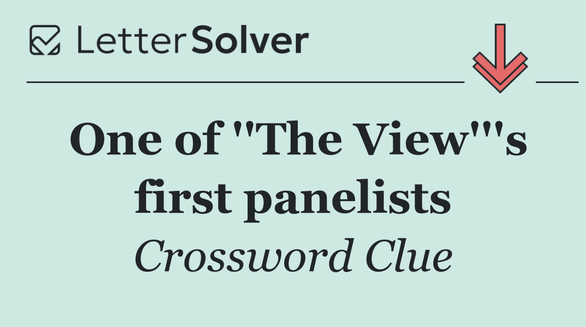 One of ''The View'''s first panelists