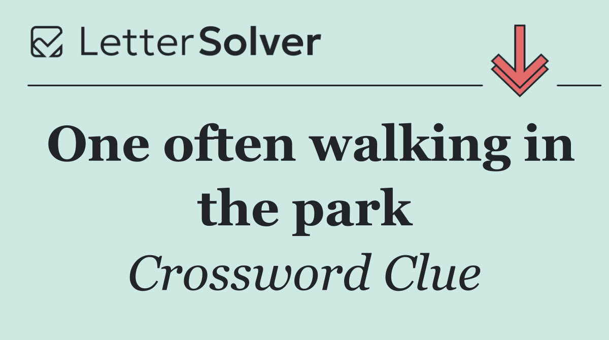 One often walking in the park