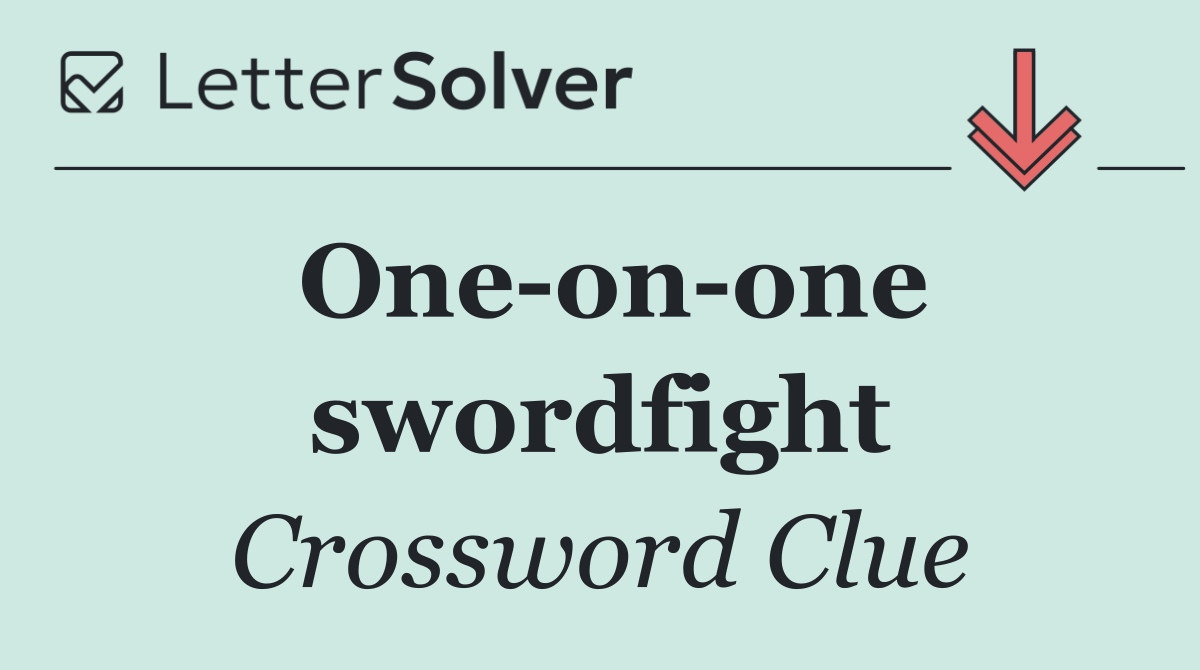 One on one swordfight