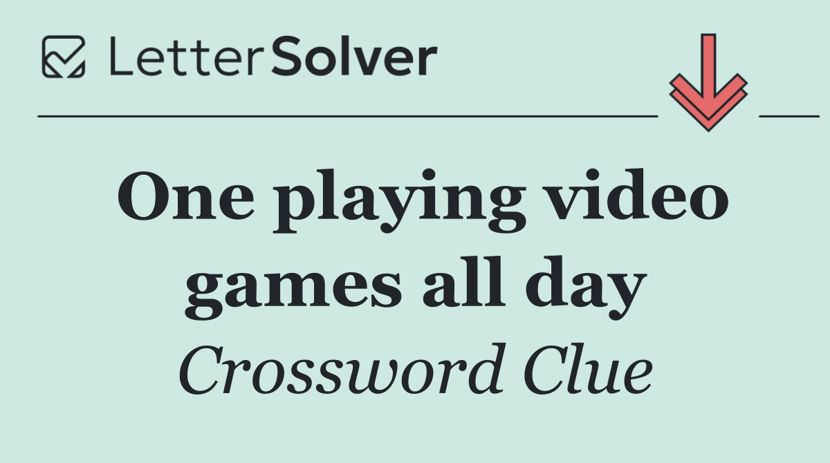 One playing video games all day