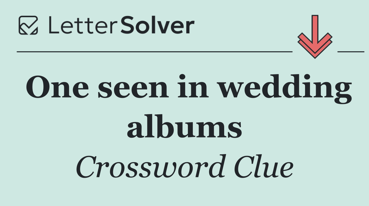 One seen in wedding albums