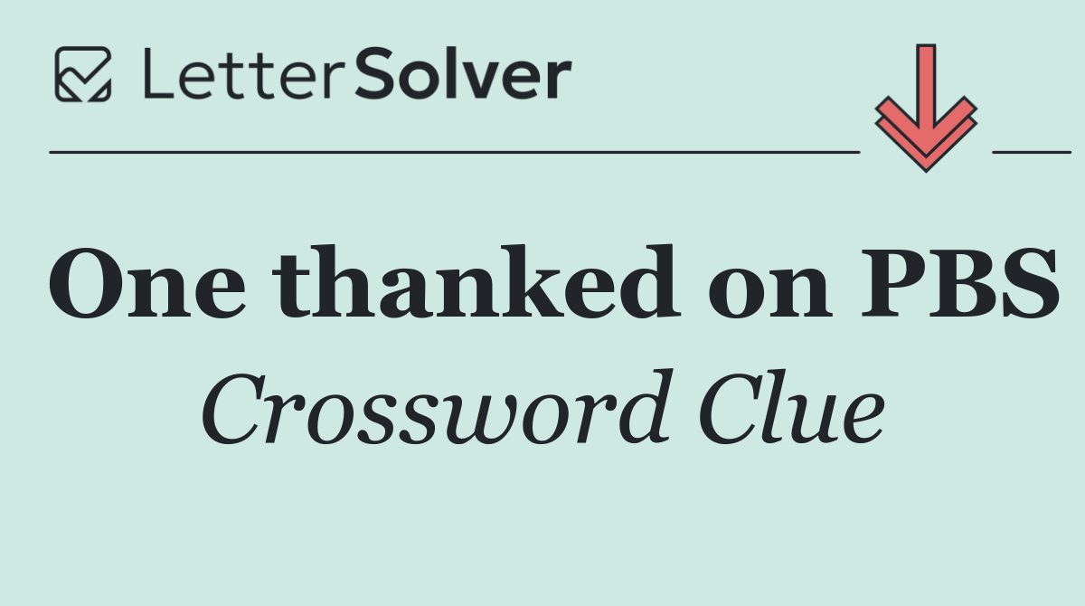 One thanked on PBS