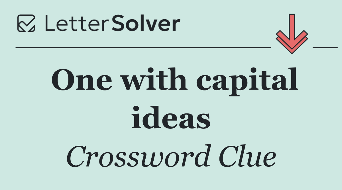 One with capital ideas