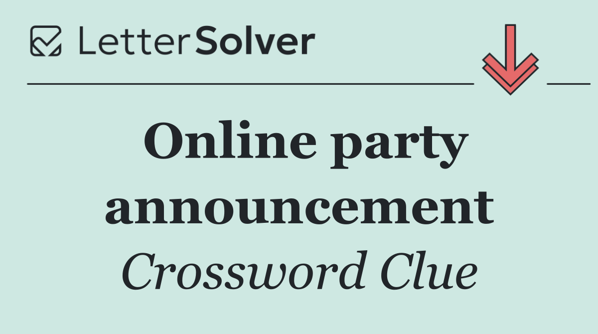 Online party announcement