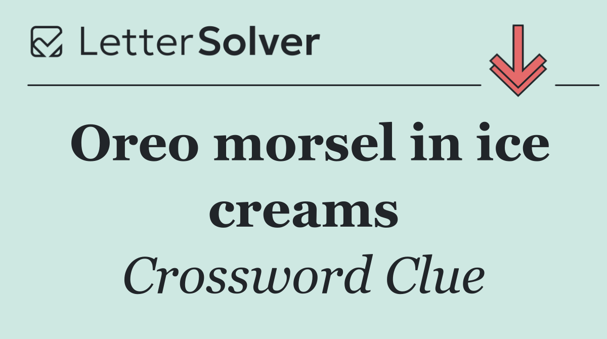 Oreo morsel in ice creams