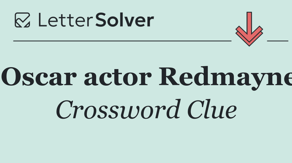 Oscar actor Redmayne
