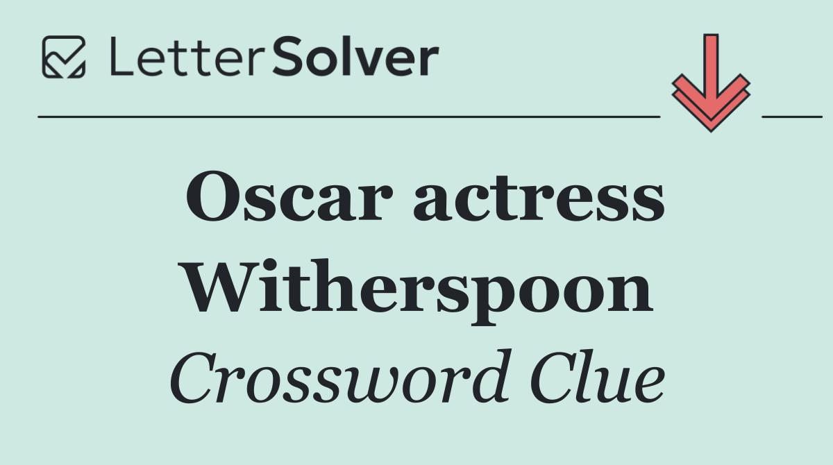 Oscar actress Witherspoon