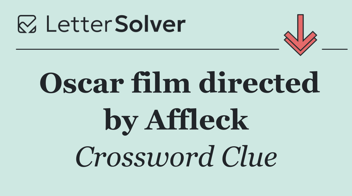 Oscar film directed by Affleck