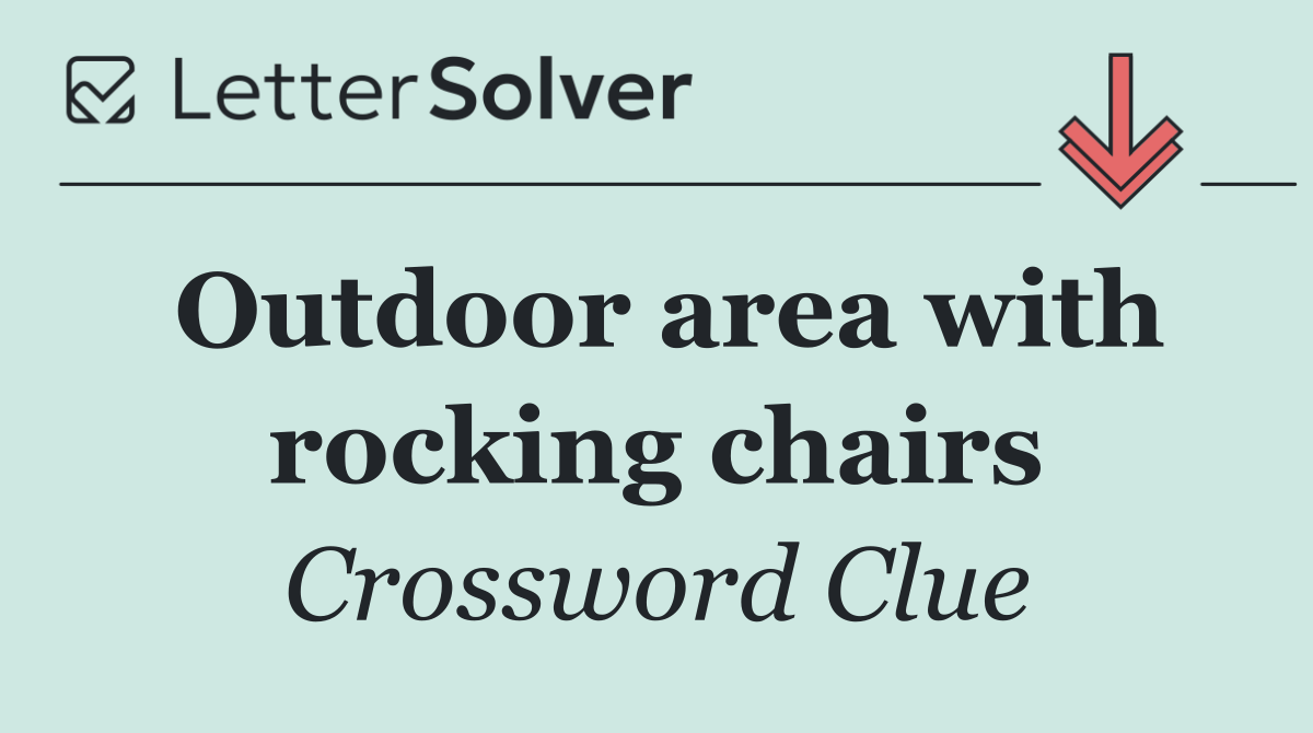 Outdoor area with rocking chairs