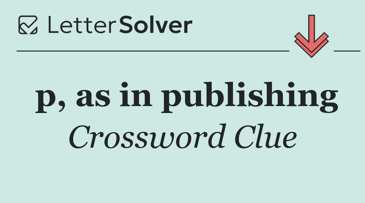 p, as in publishing