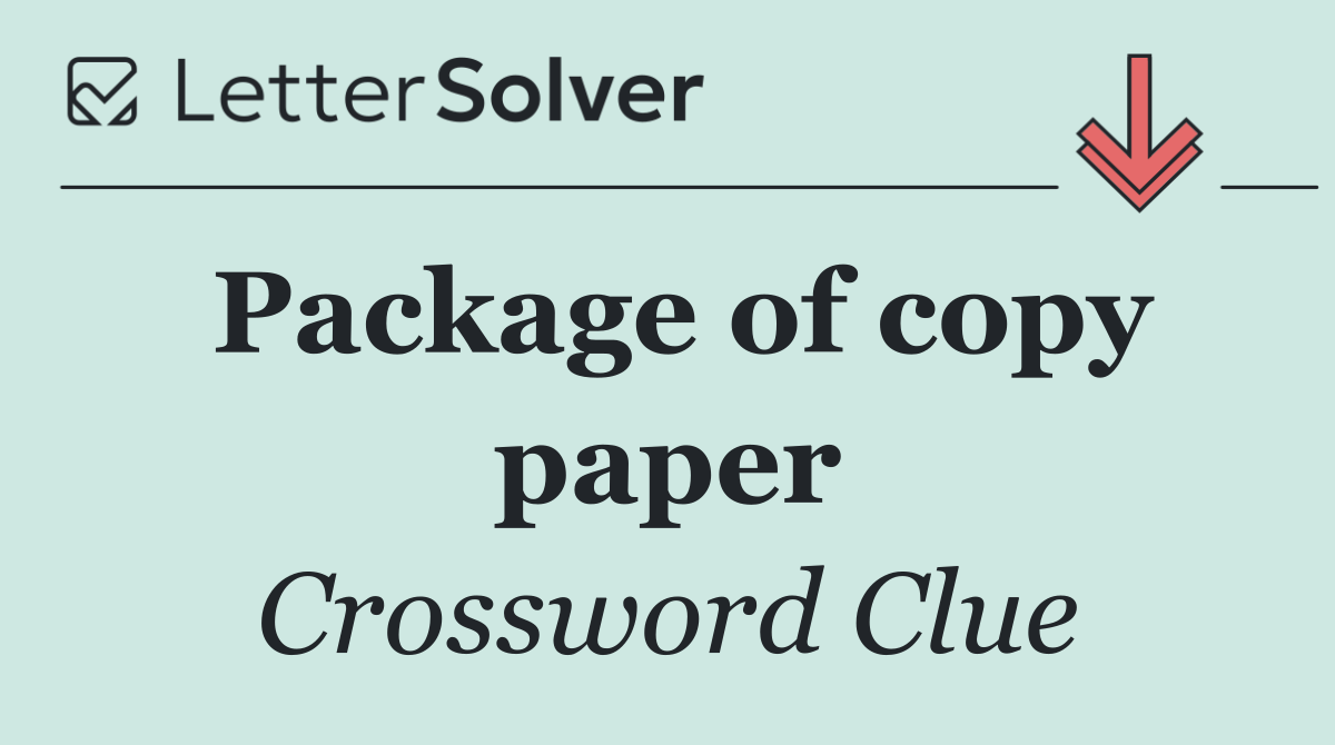 Package of copy paper