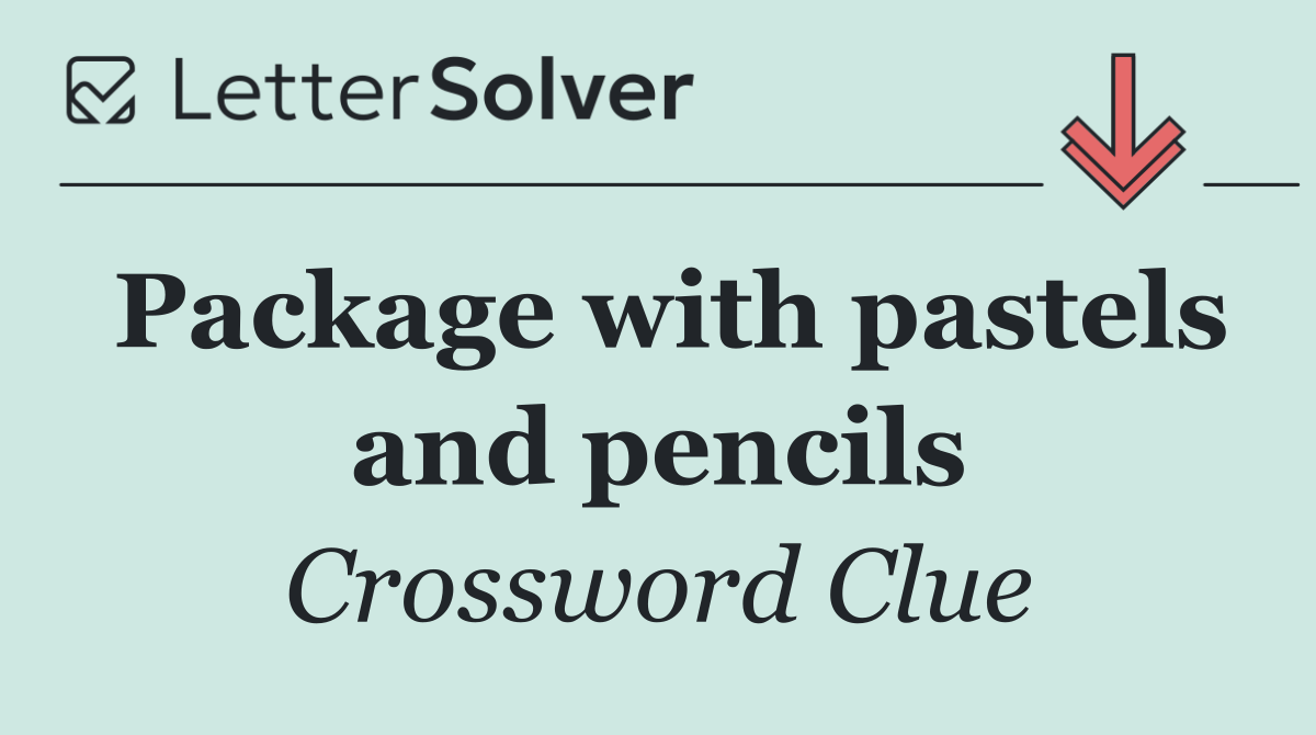 Package with pastels and pencils