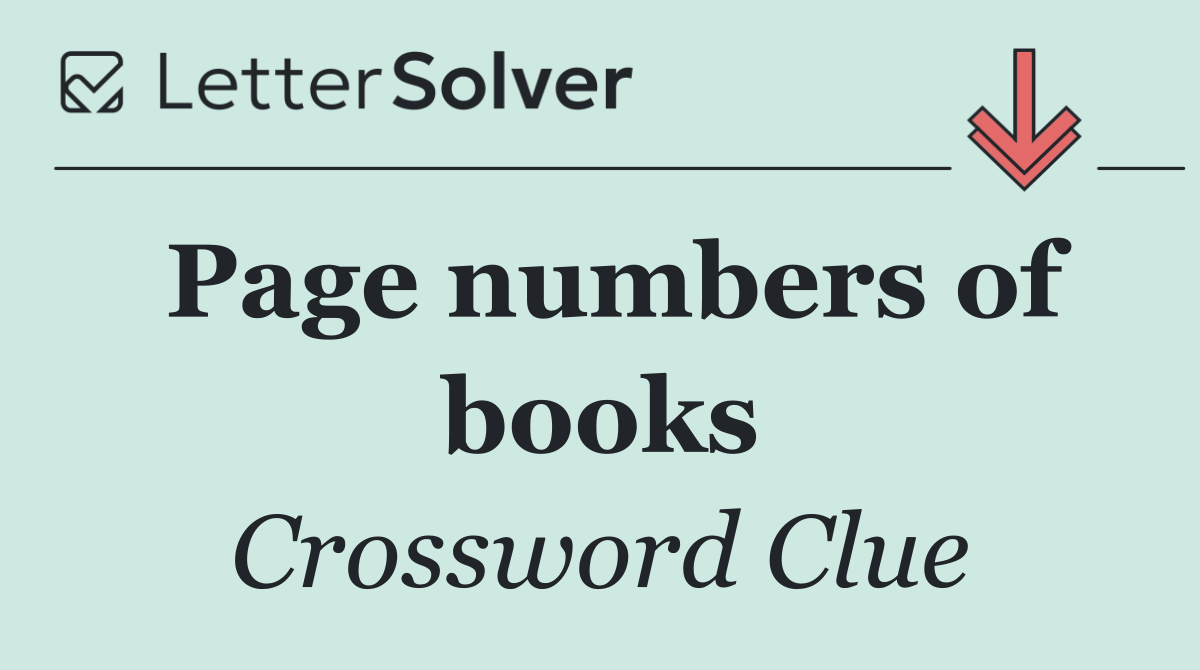 Page numbers of books