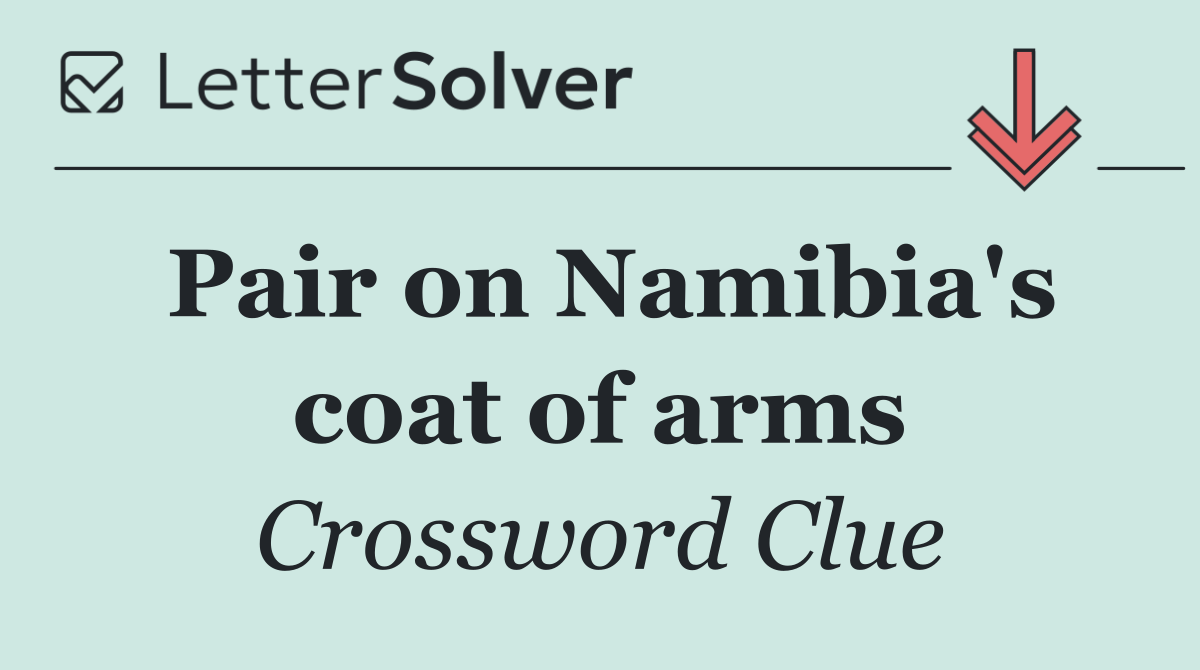 Pair on Namibia's coat of arms