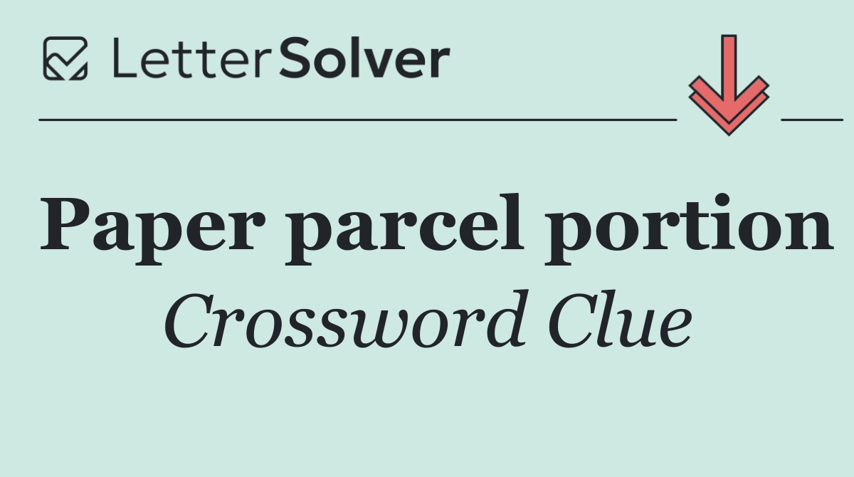 Paper parcel portion