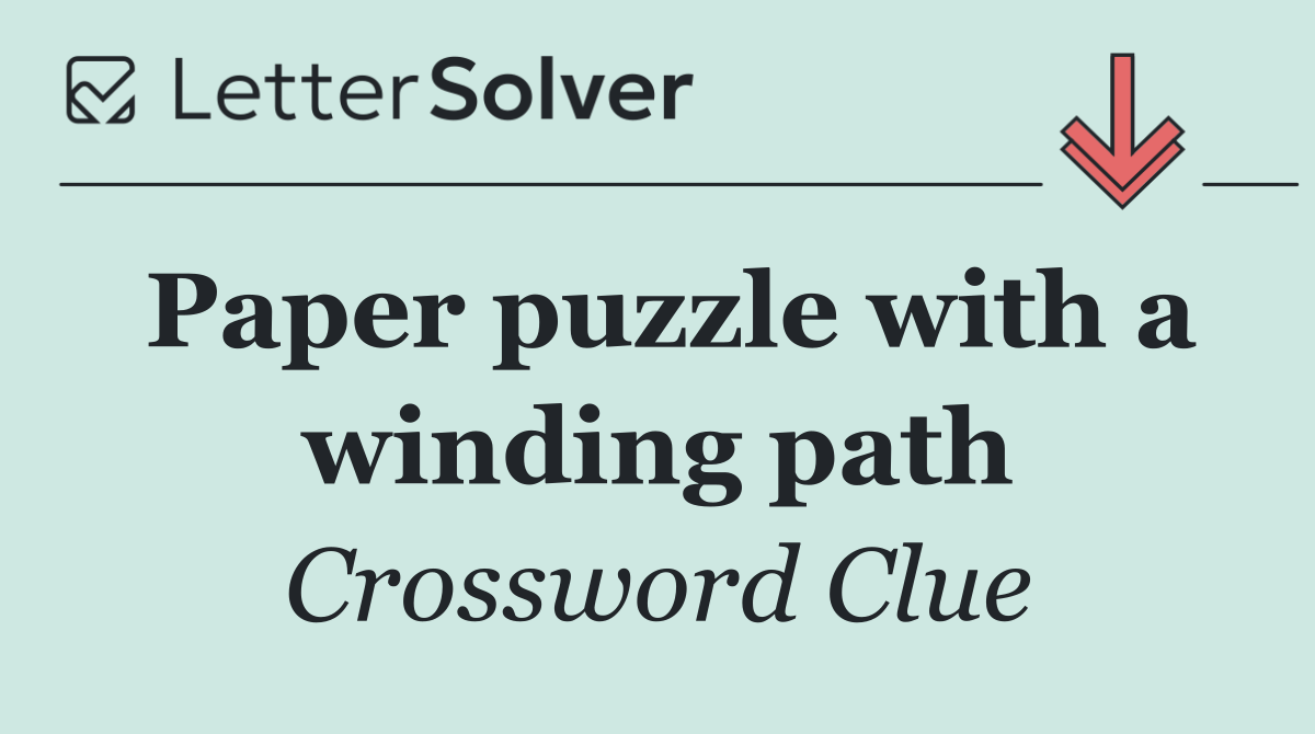 Paper puzzle with a winding path