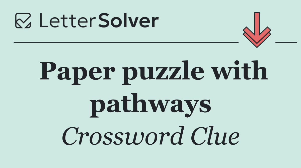 Paper puzzle with pathways