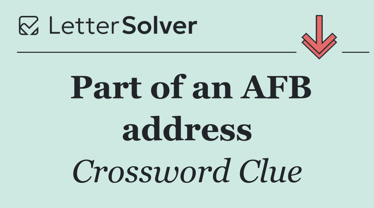 Part of an AFB address