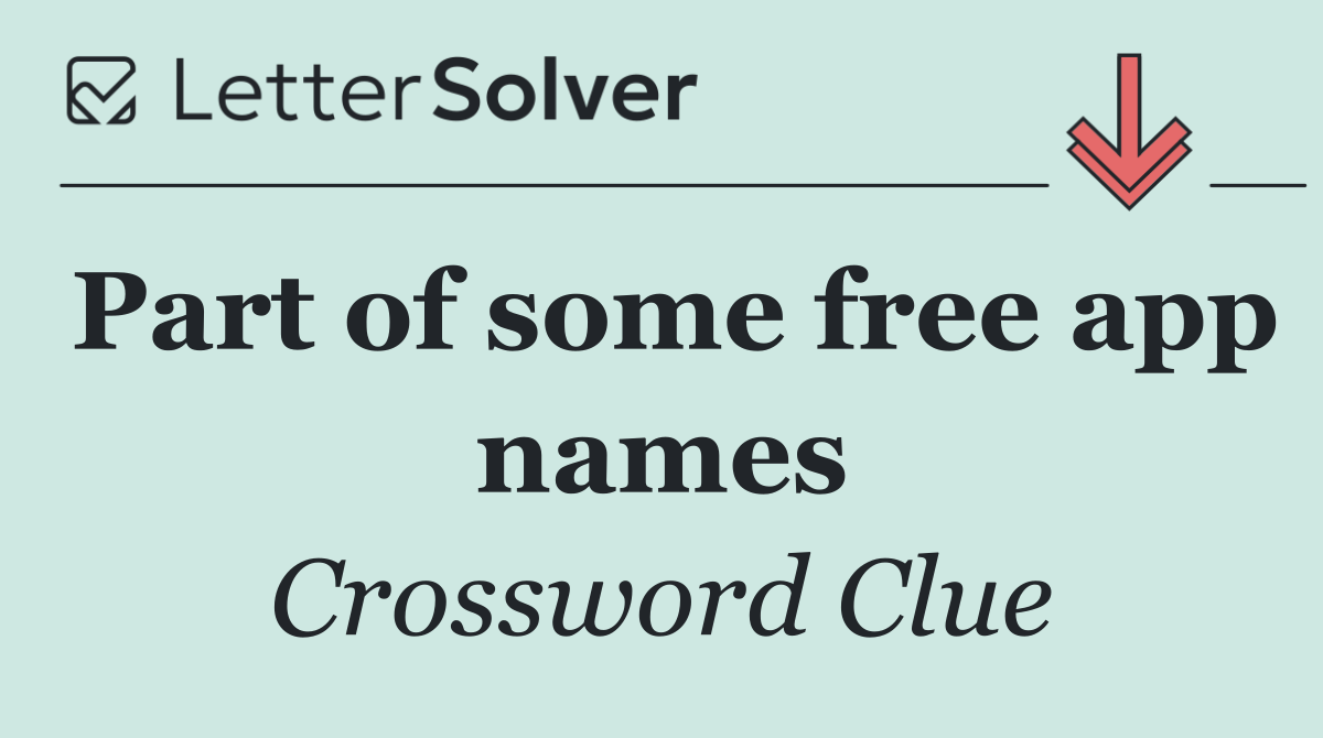 Part of some free app names
