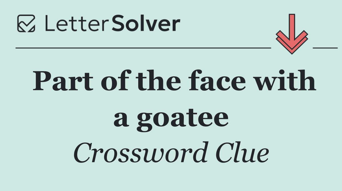 Part of the face with a goatee