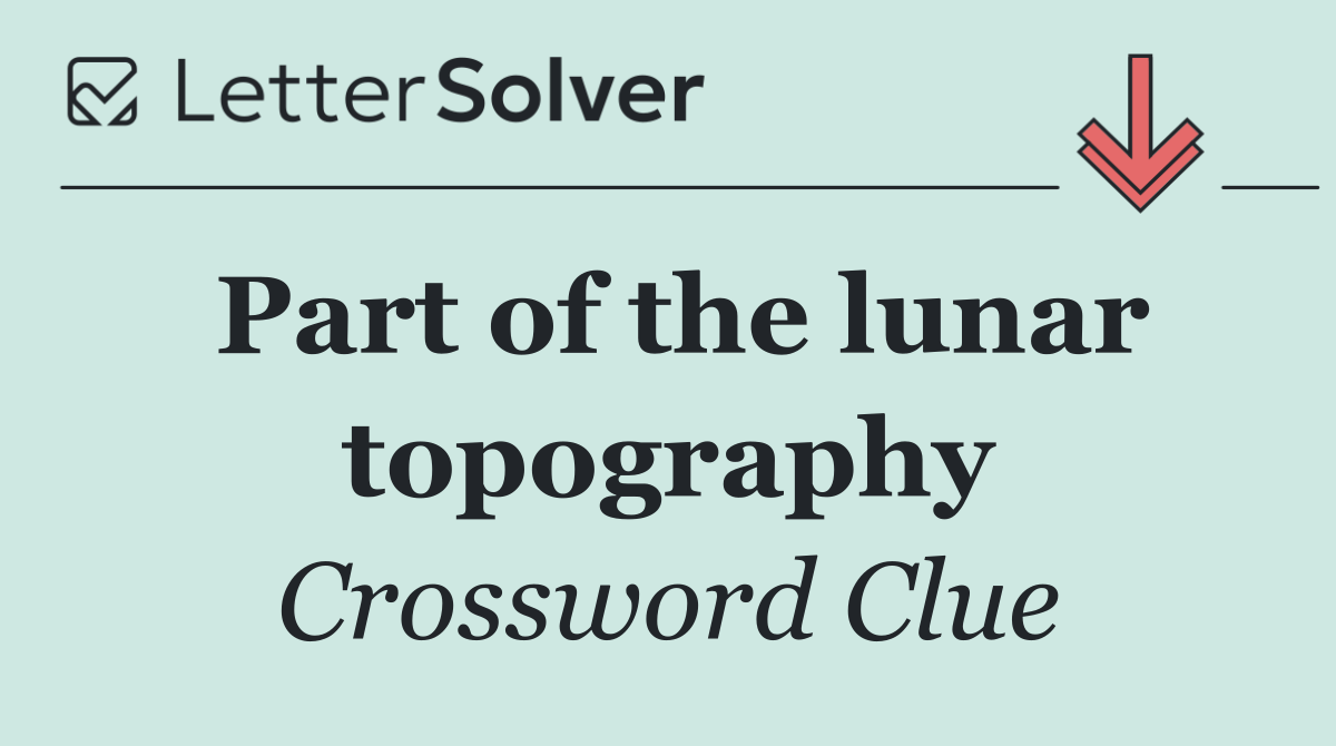 Part of the lunar topography