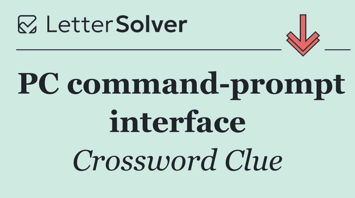 PC command prompt interface