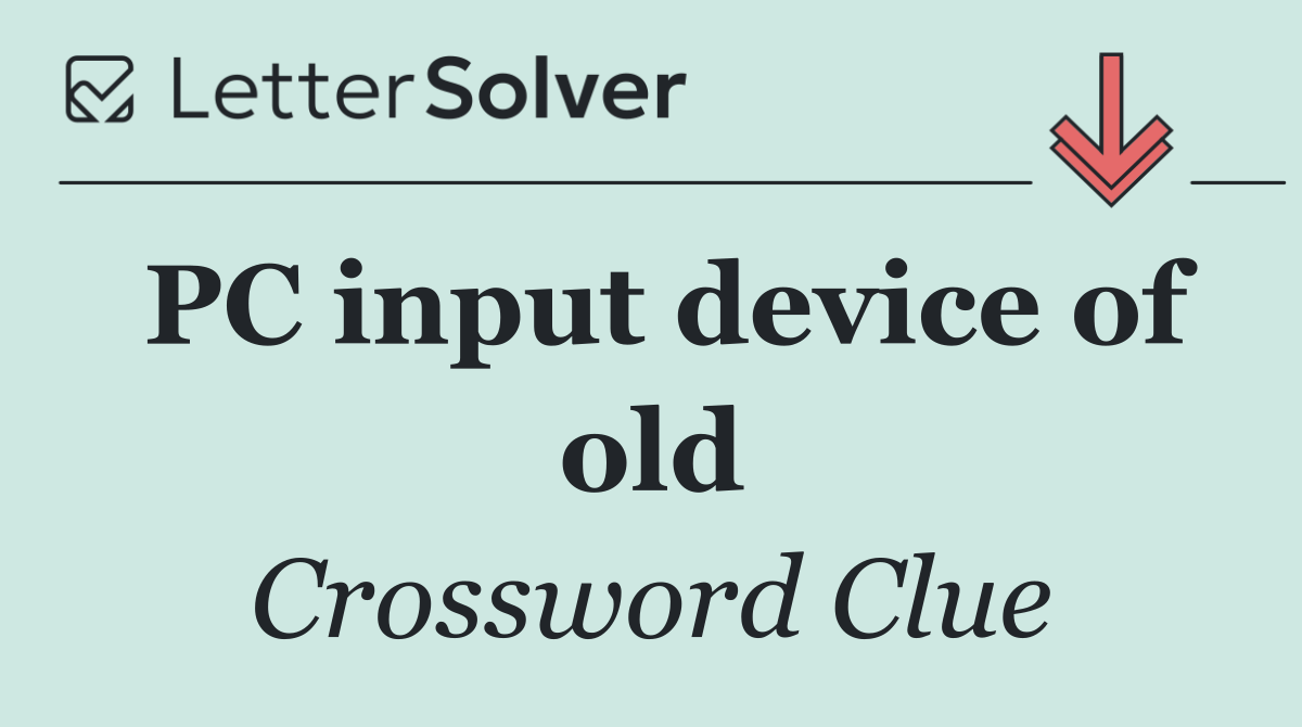PC input device of old