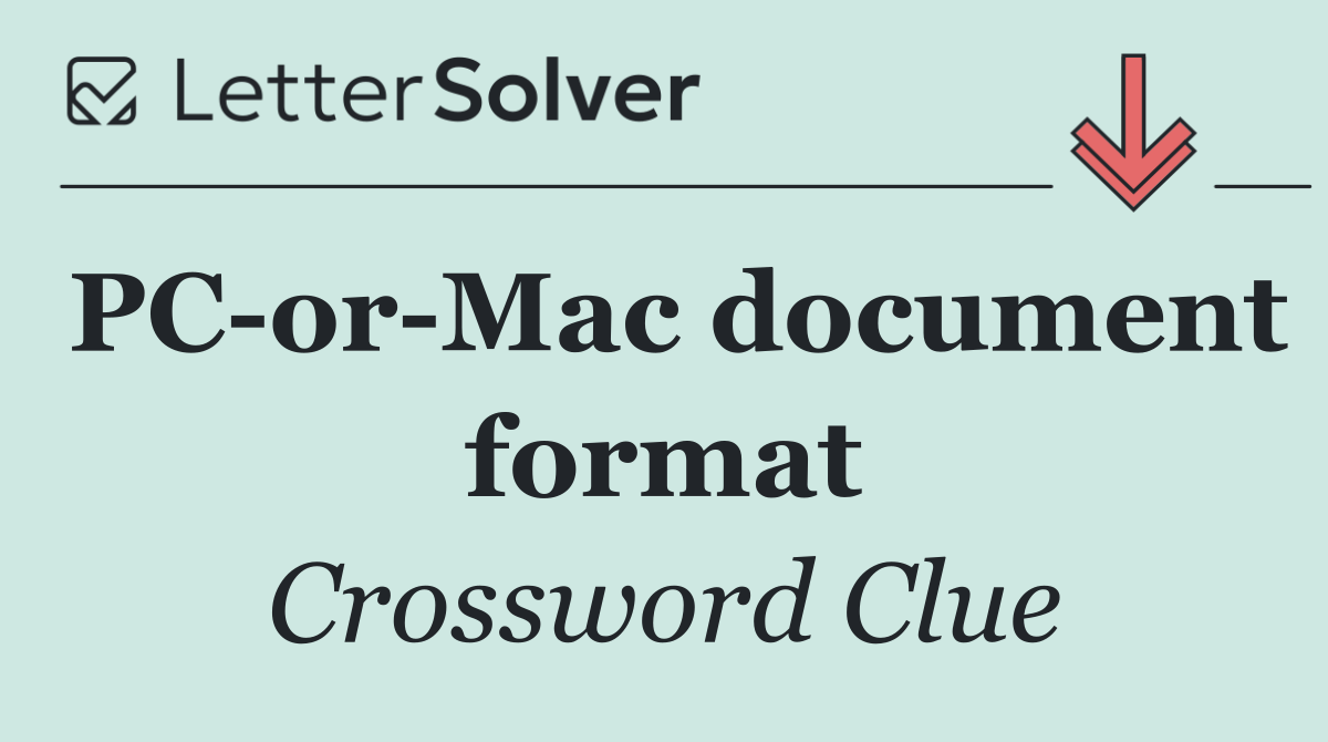 PC or Mac document format