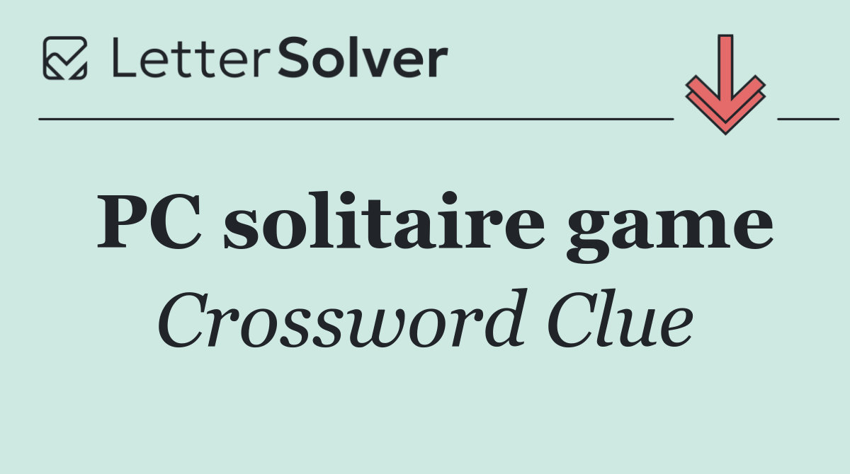 PC solitaire game