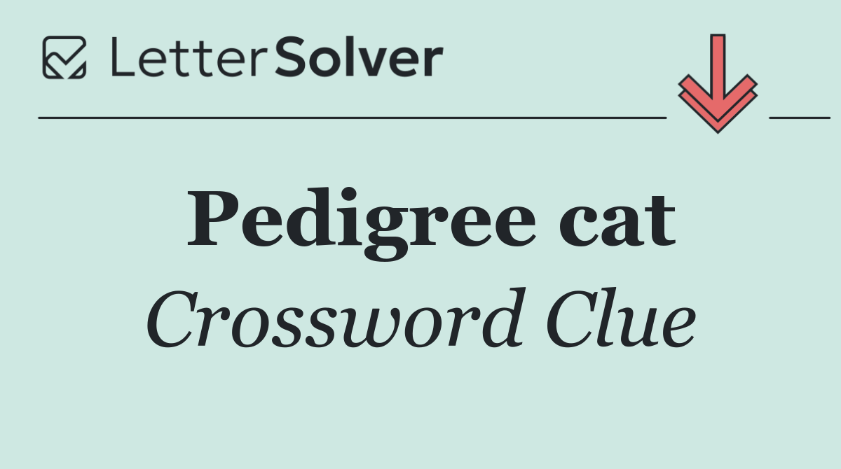 Pedigree cat