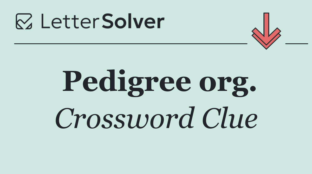 Pedigree org.