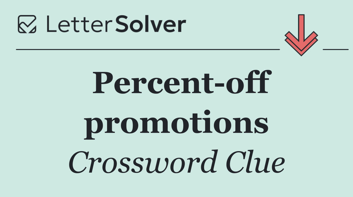Percent off promotions