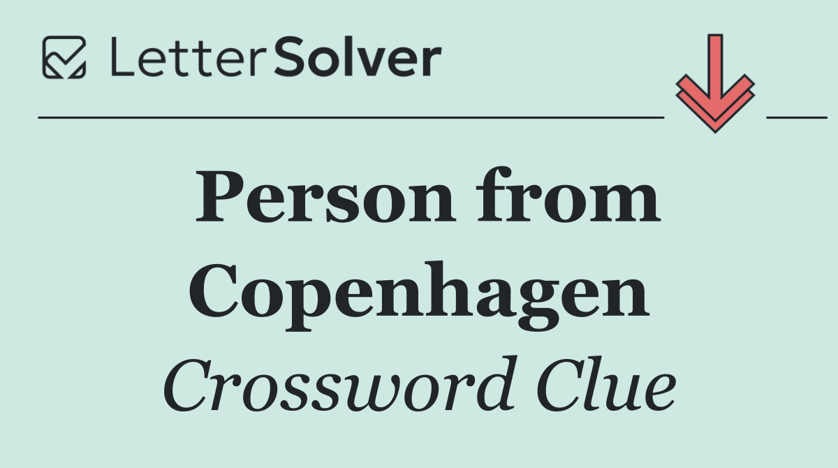 Person from Copenhagen