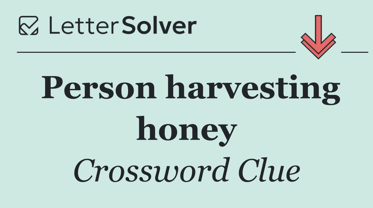 Person harvesting honey