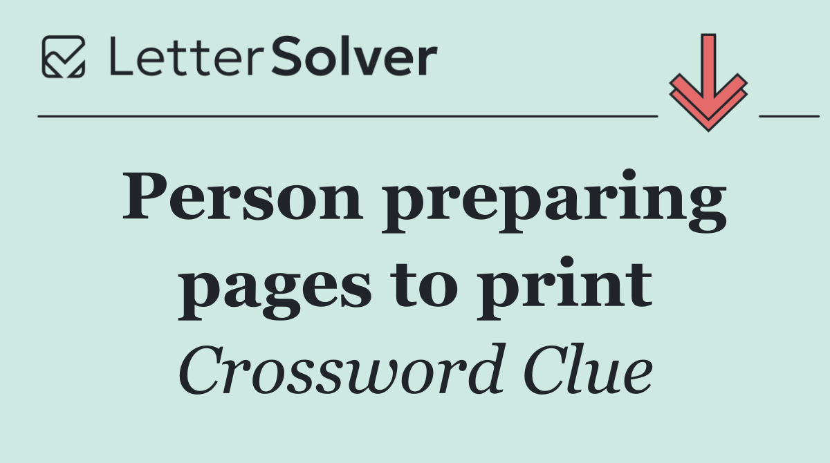 Person preparing pages to print