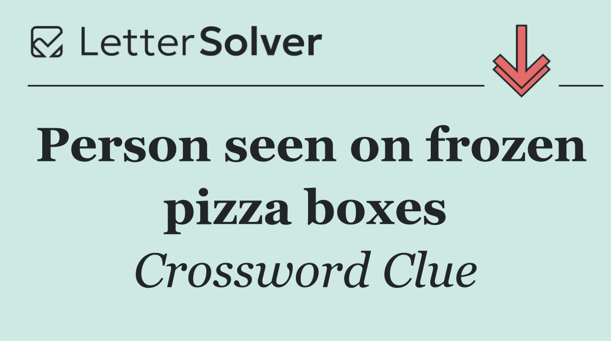 Person seen on frozen pizza boxes