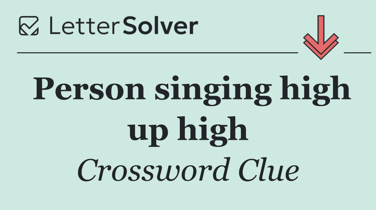 Person singing high up high
