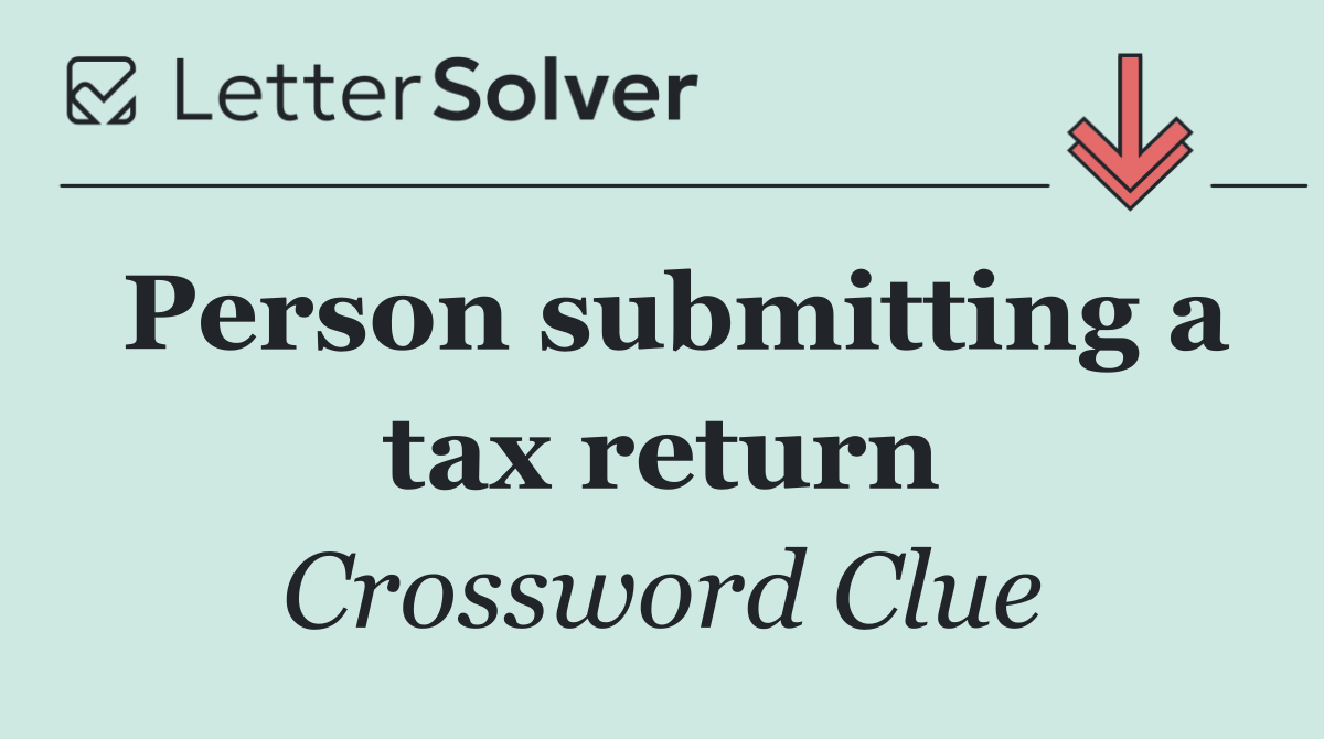 Person submitting a tax return