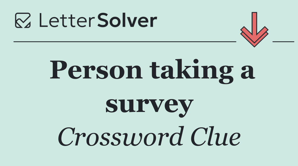 Person taking a survey