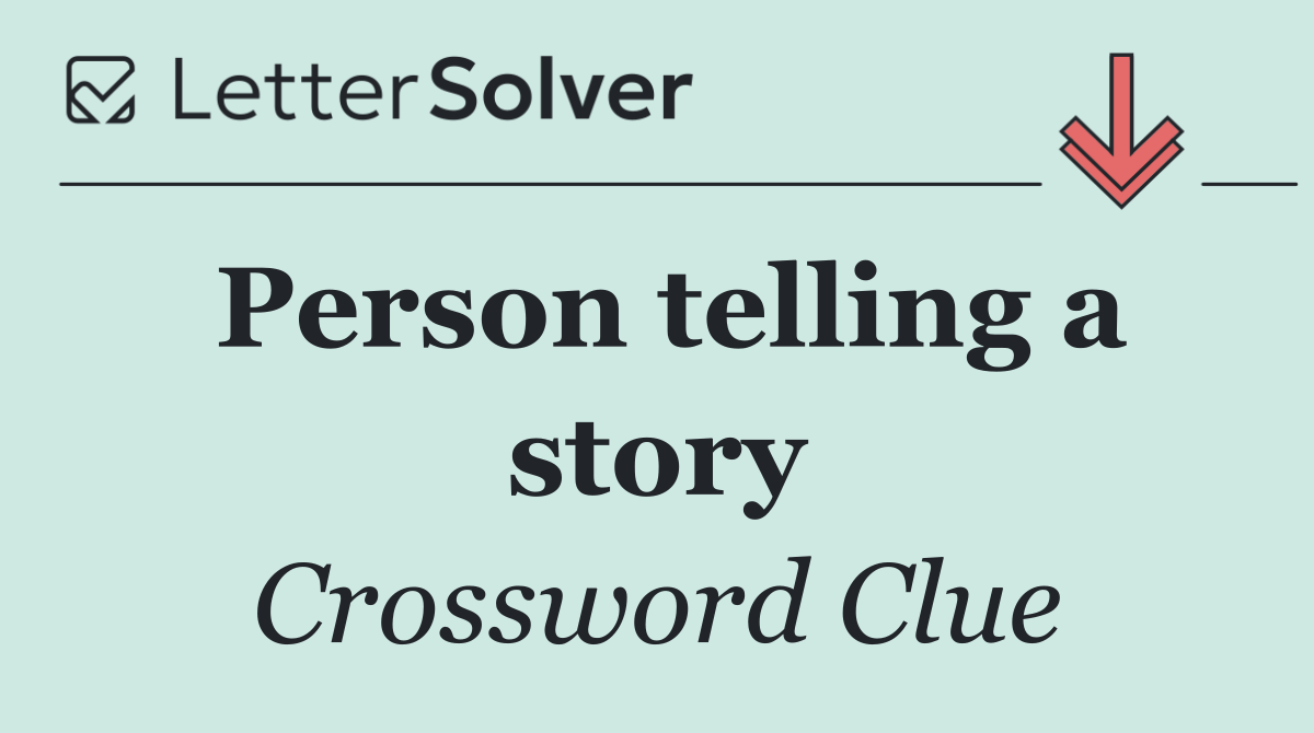 Person telling a story