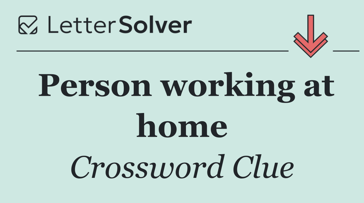 Person working at home