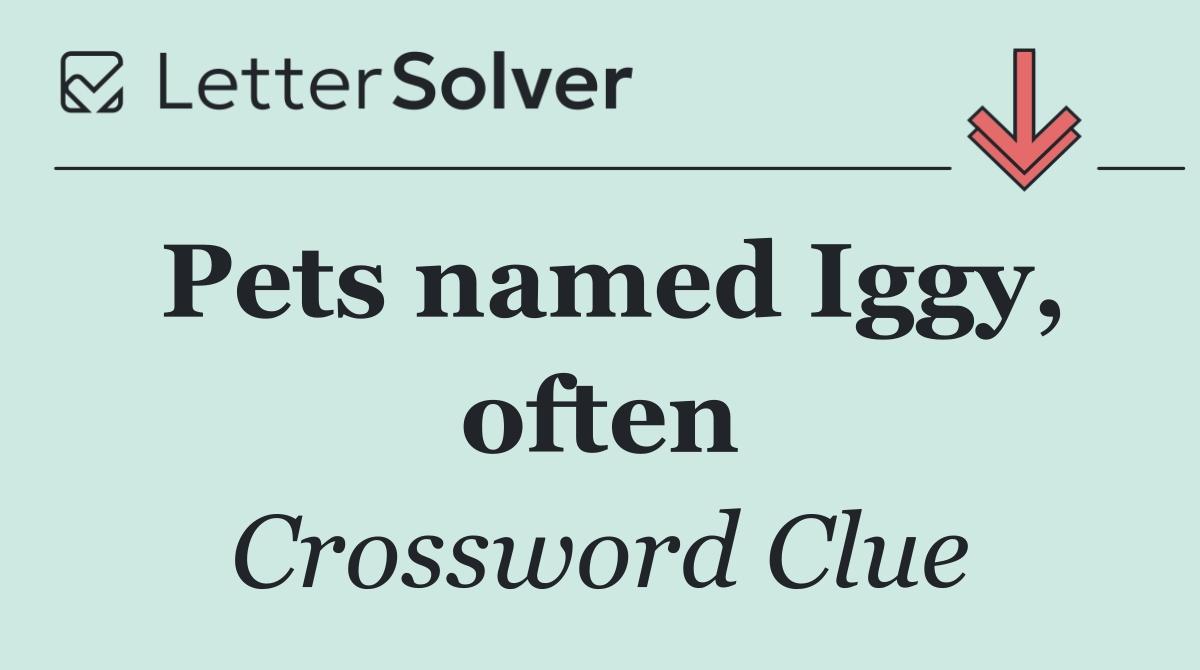 Pets named Iggy, often