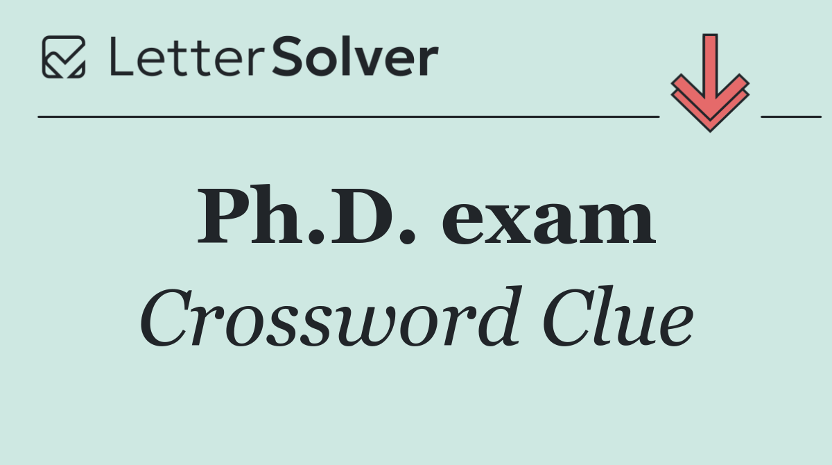 Ph.D. exam