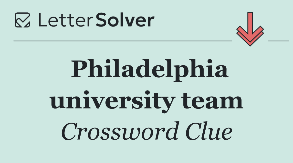 Philadelphia university team