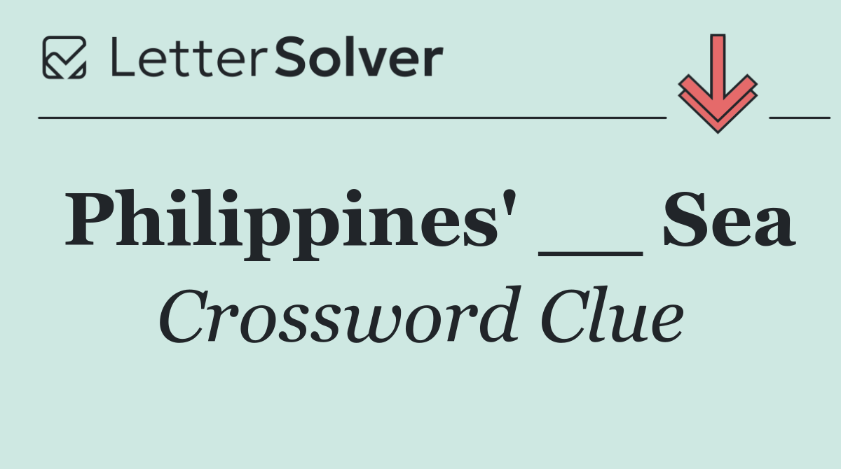 Philippines' __ Sea